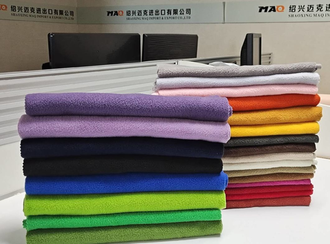 100% POLYESTER POLAR FLEECE Double Borbed One Side Anti-Pilling FDY 150D / 96F