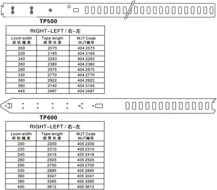 Tp300/400/500/600용 레이피어 직기 테이프