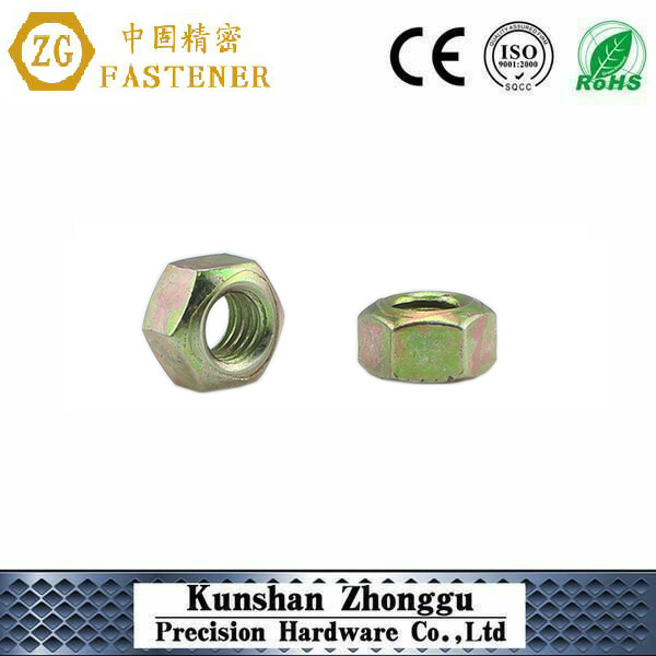 yellow zinc hexagon nuts 