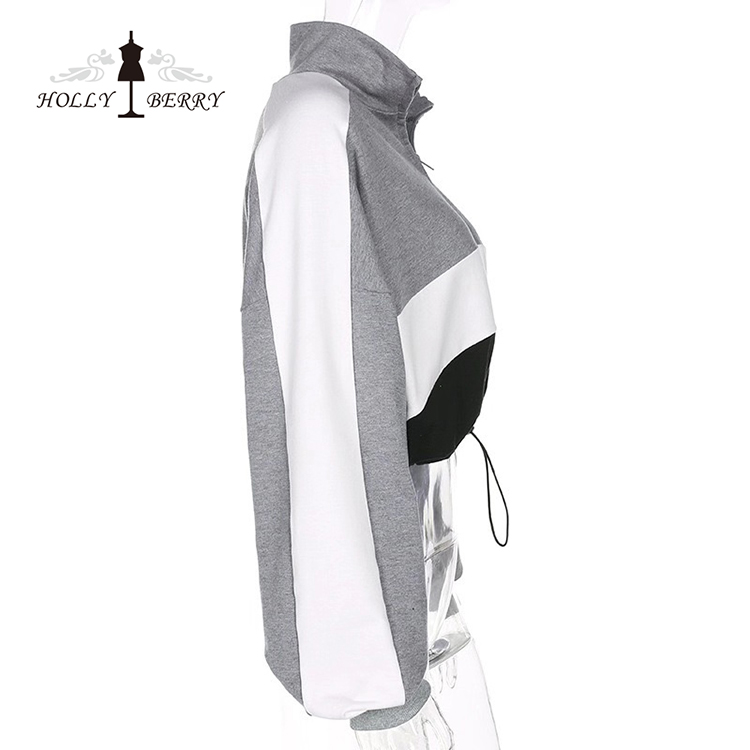 Women Hooded Sweatshirt Zipper