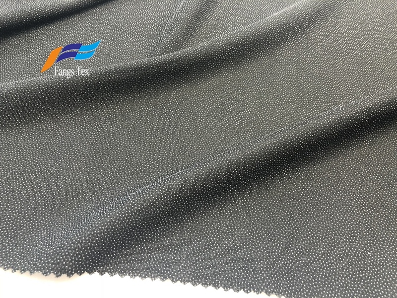 Jacquard Dots Polyester Linings Adhesive Black Abaya Fabric 2