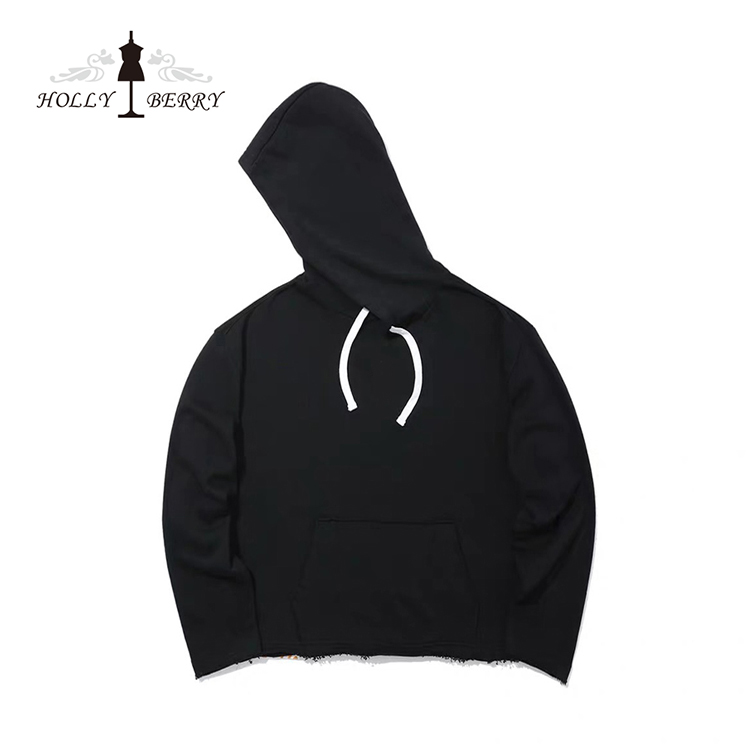  Black White Crop Hoodie