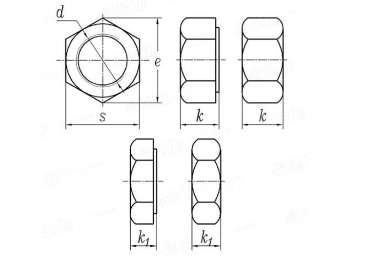 Hex Brass Nuts