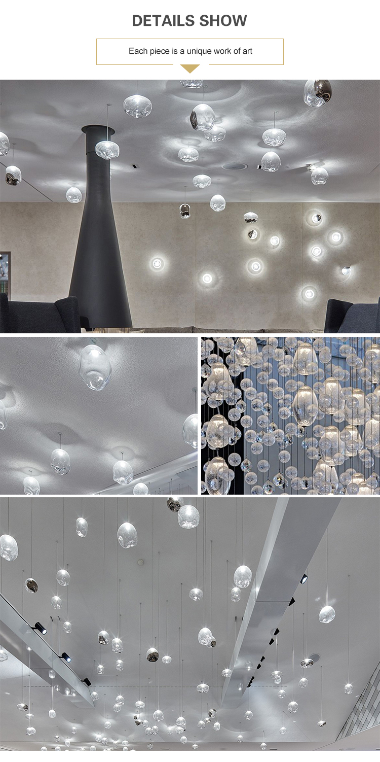 transparency glass ball chandelier light