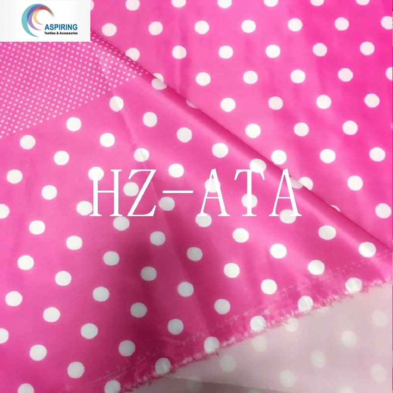 DOT Printed Polyster Taffeta Fabic