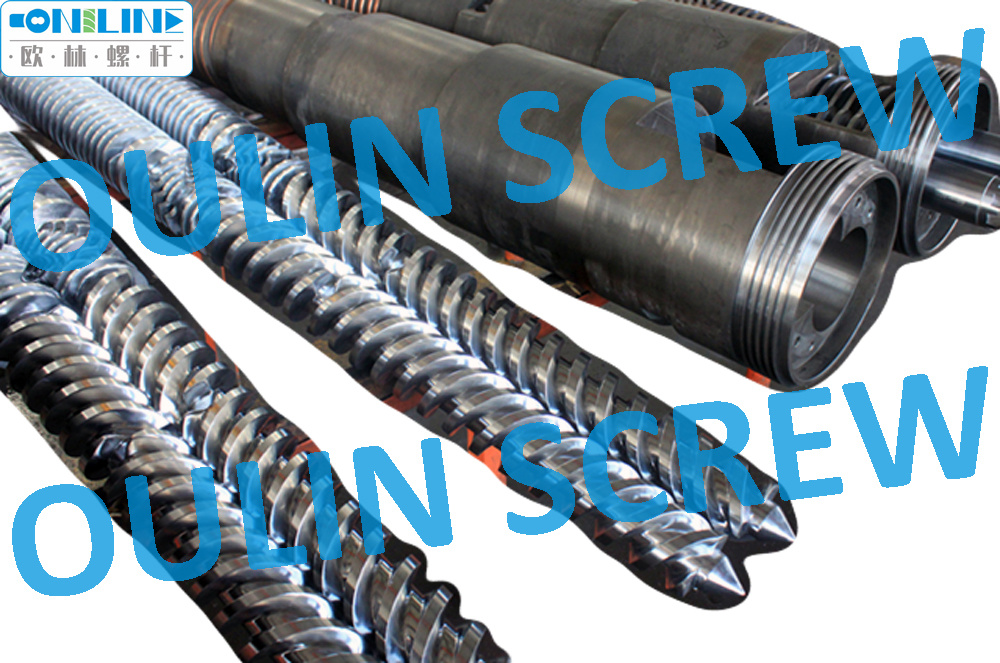 80/156 Twin Conical Screw and Barrel for PVC Extrusion