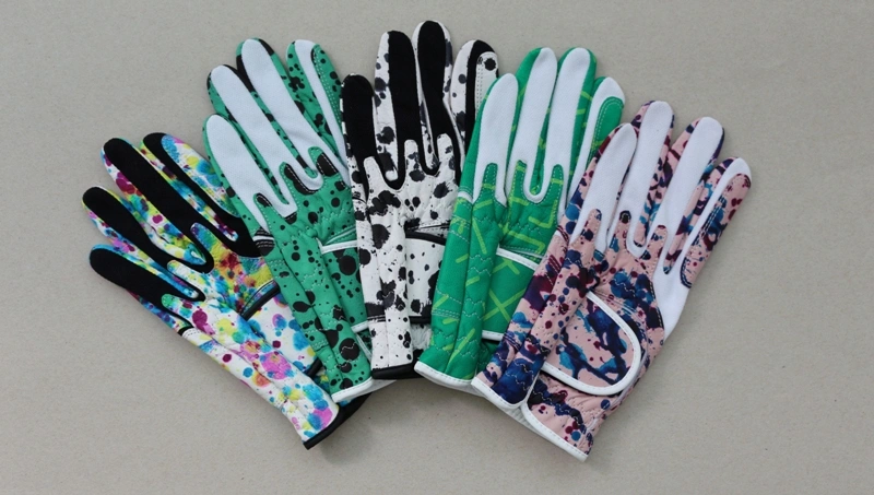 Impresión personalizada Guantes de golf de cuero Cabretta