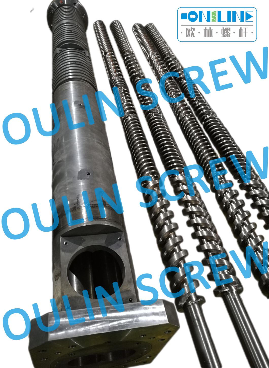 Supply Theysohn Double Parallel Screw and Barrel for Pipe, Profiles, Sheet, Pellets.