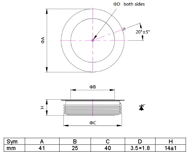 Fast Control Thyristor Scr DCR604