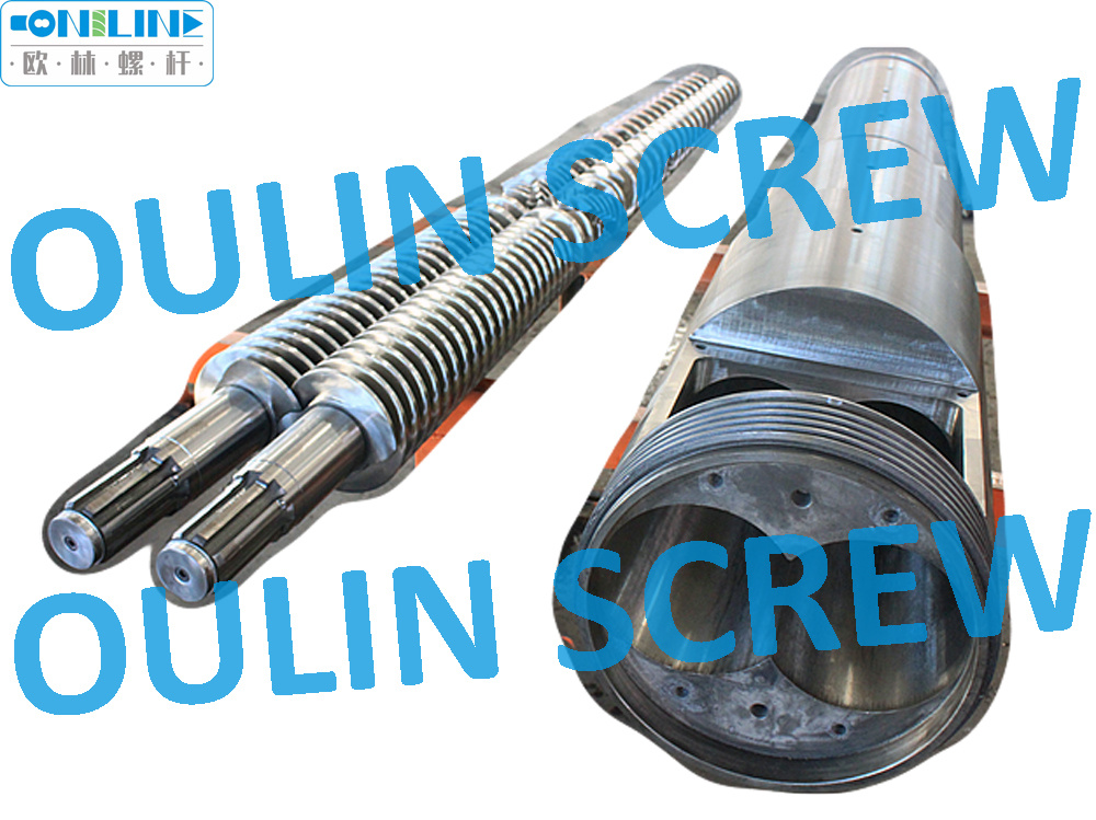 80/156 Twin Conical Screw and Barrel for PVC, WPC, Spc Extrusion