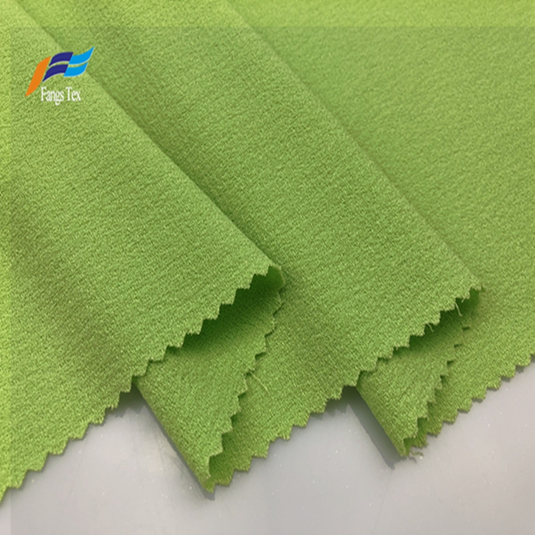100% Polyester Fleece Crepe Dyed PD Clothing Fabric 5
