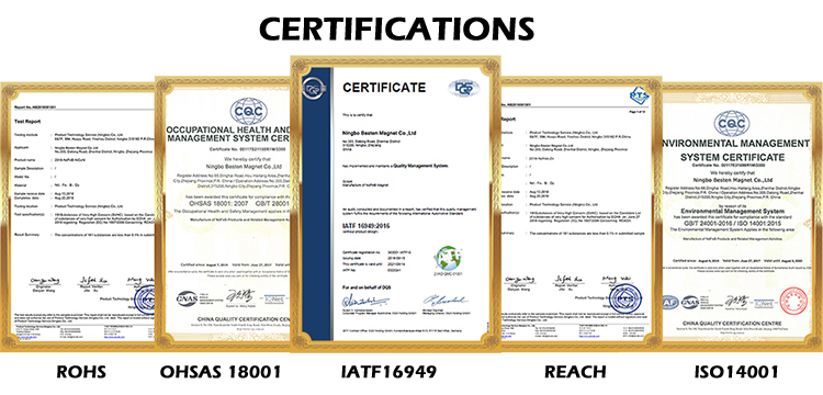 ningbo besten magnet certifications