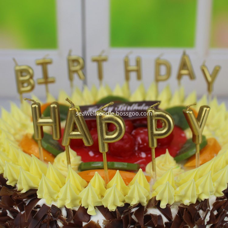 Birthday Cake Letter Candle