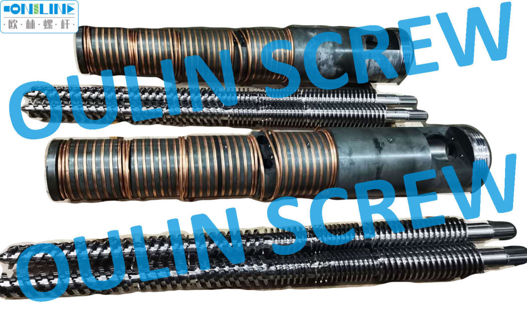 Cincinnati Cm80/143 Twin Conical Screw Barrel for PVC Extrusion