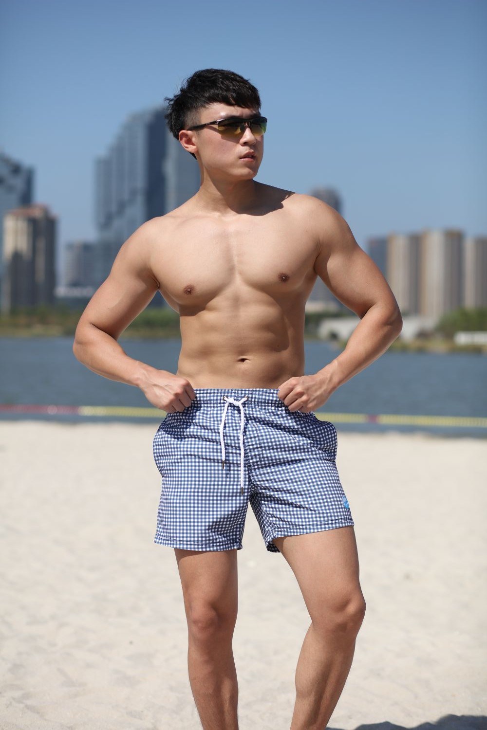 120GSM Polyester Digital Print Brief Mesh Lining for Swim Quick Dry Water Repellent Man's Swimming Short