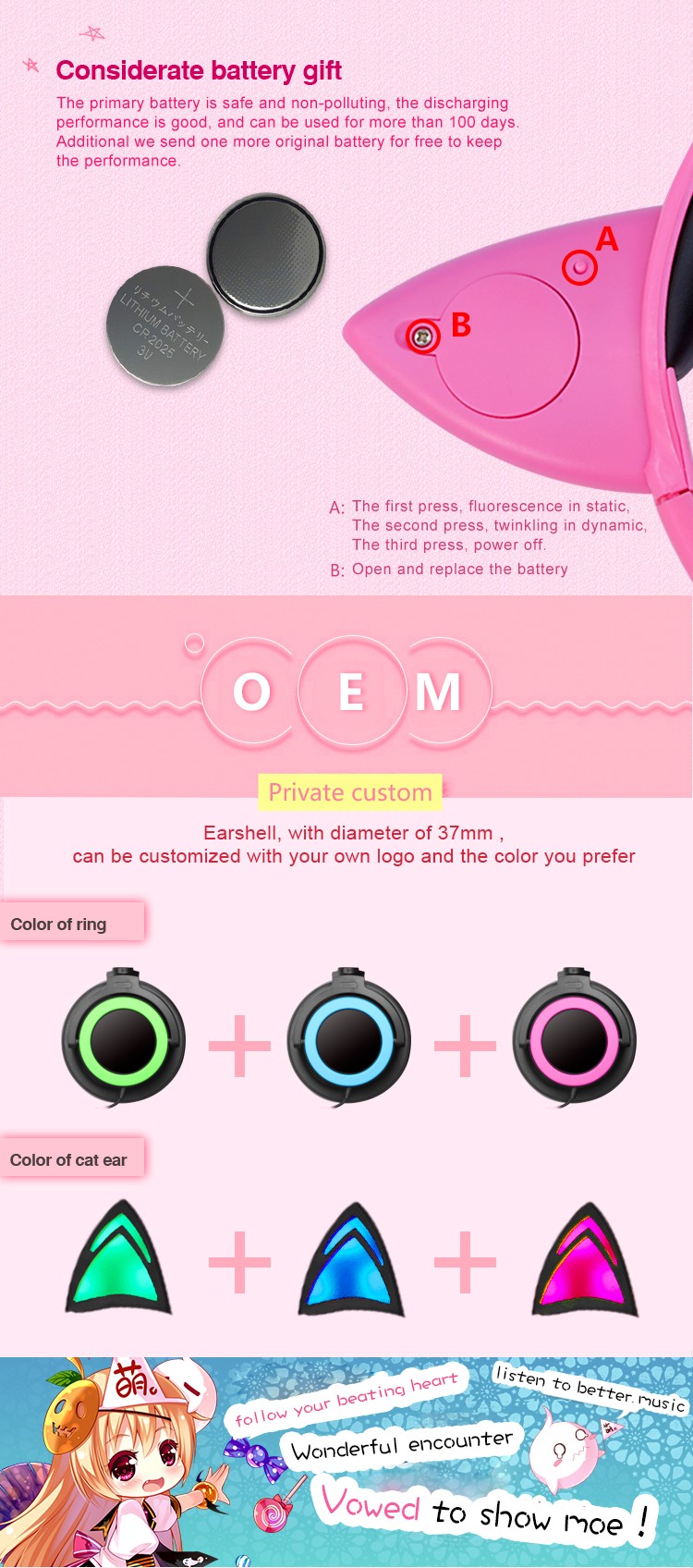 Cat Ear Headphones Cat Ear Headphones