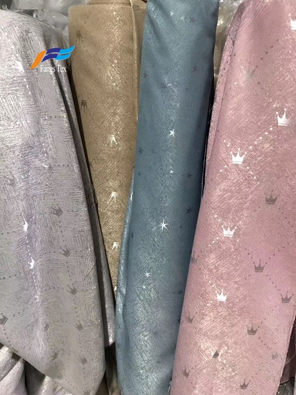 Fancy Polyester Woven Brick Girls' Blackout Curtain fabrics 5