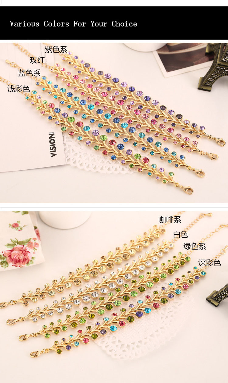 Fashion Jewelry Accessories Colorful Zircon Wedding Rhinestone