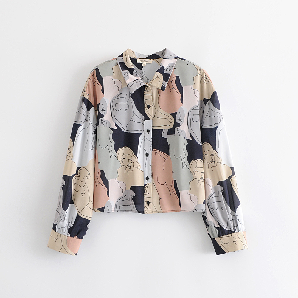 Printed Blouse Long Sleeves