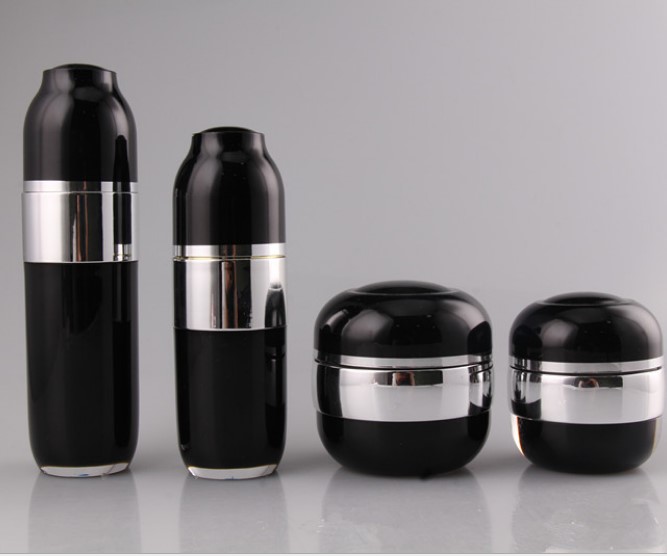 30ml black acrylic cosmetic Airless Pump Bottles