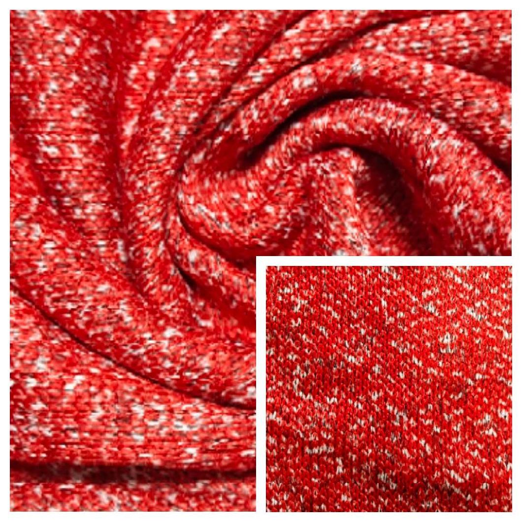 100% Polyester Hacci Fleece Fabric med färgad
