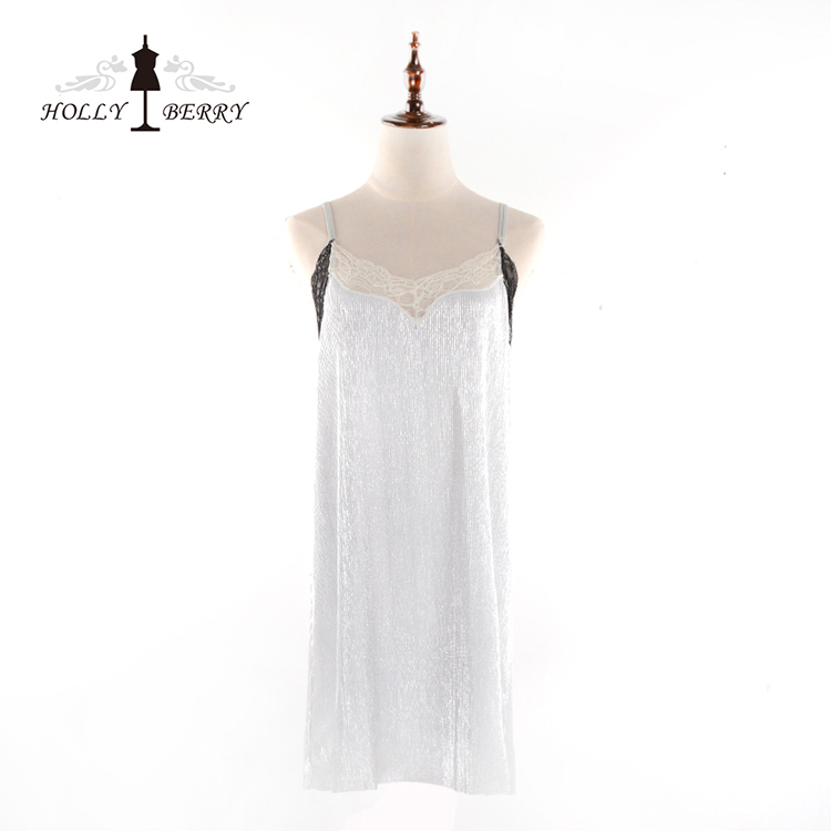 V-neck Soft Lace Dress