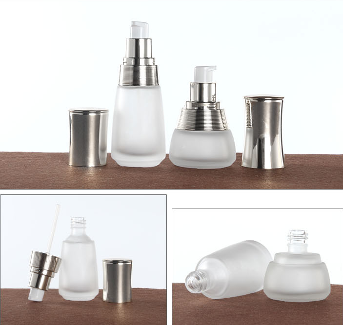 Frosted glass bottles for cosmetic oil 