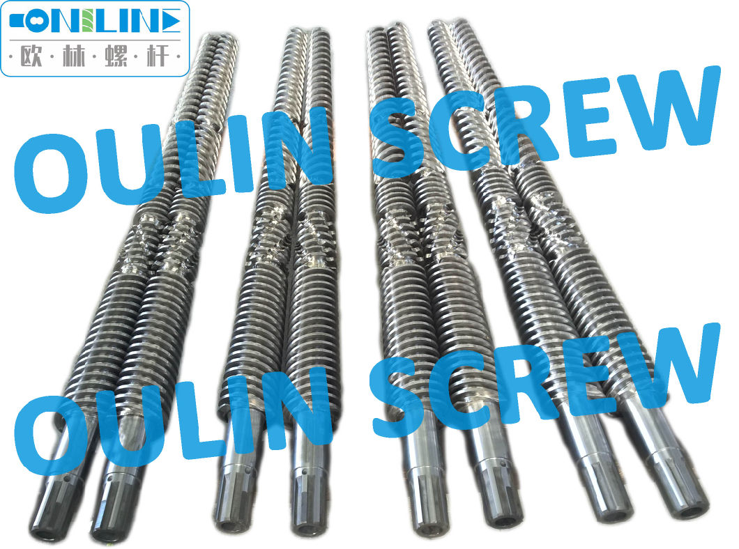 65/120 Twin Conical Screw and Barrel for PVC Pipe Extrusion