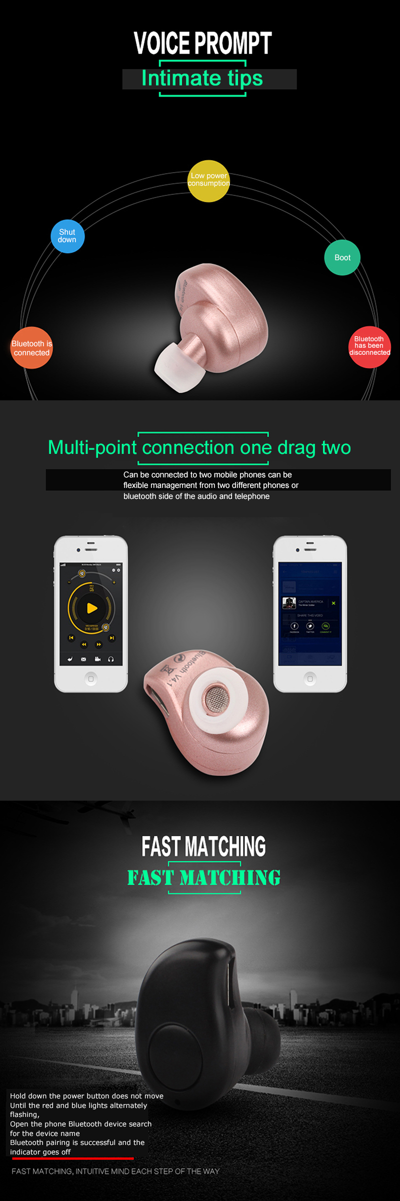 mini wireless earphones