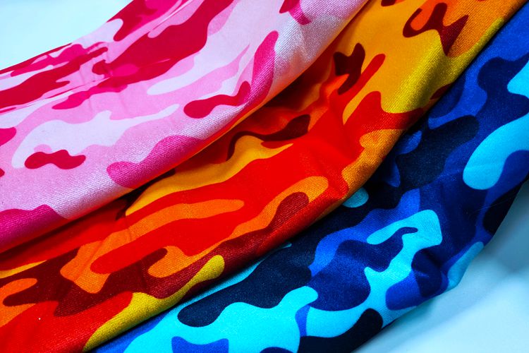 Polyester Tie-Dyed Digital Printed Camouflage Velvet Fabrics