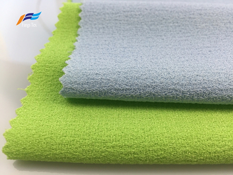 100% Polyester Fleece Crepe Dyed PD Clothing Fabric 2