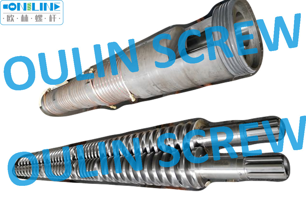 Cincinnati Cm68/156 Twin Conical Screw and Barrel for PVC Extrusion