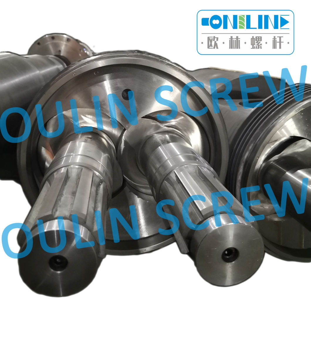 Jwell 65/132, 80/156 Twin Conical Screw and Barrel for Rigid PVC Profiles