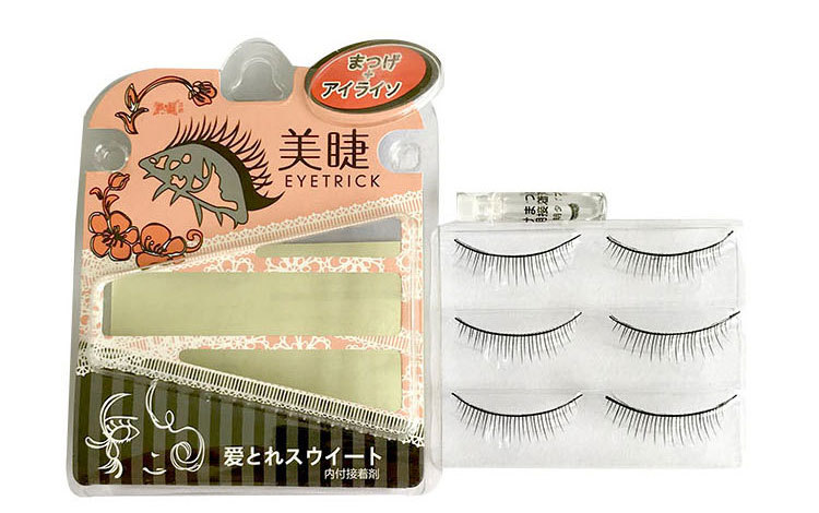 3 pairs False Eyelashes Mink with glue 