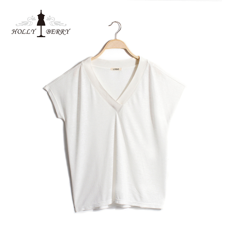 V-neck White Shirt