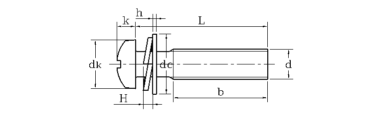 Cross Recessed Hexagon Bolt With Indentation And Washer Assemblies