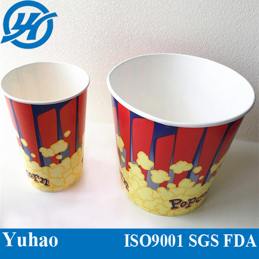 Custom Printed Disposable Hot Selling Paper Popcorn Cup for Popcorn