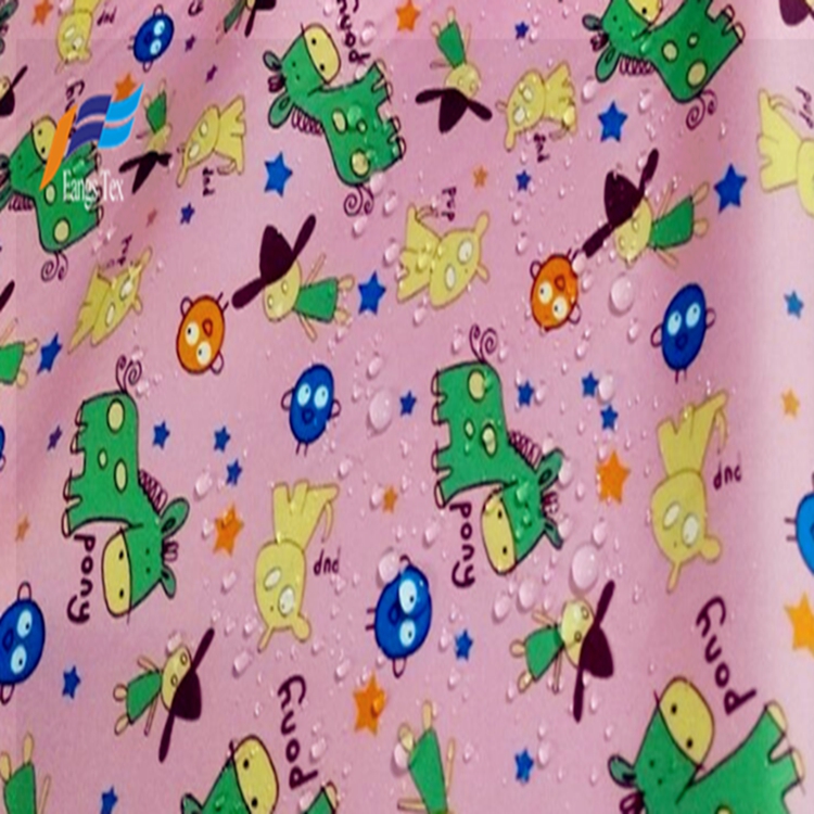 Polyester 190T PVC Taffeta Printed Waterroof Children Fabric 6