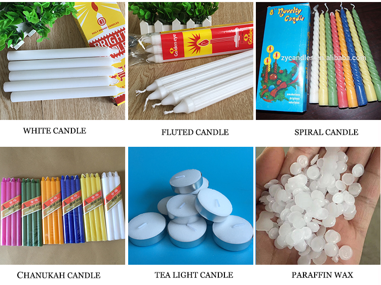 White Plain Candles 