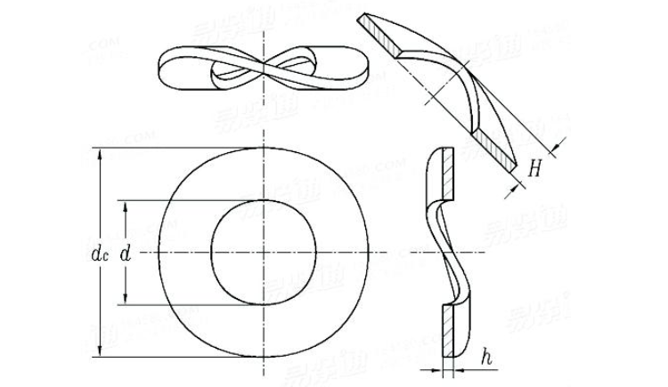 Stainless saddle- shaped spring washers