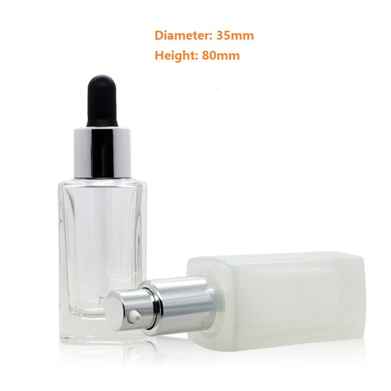 Square glass dropper bottles essence oil bottles 