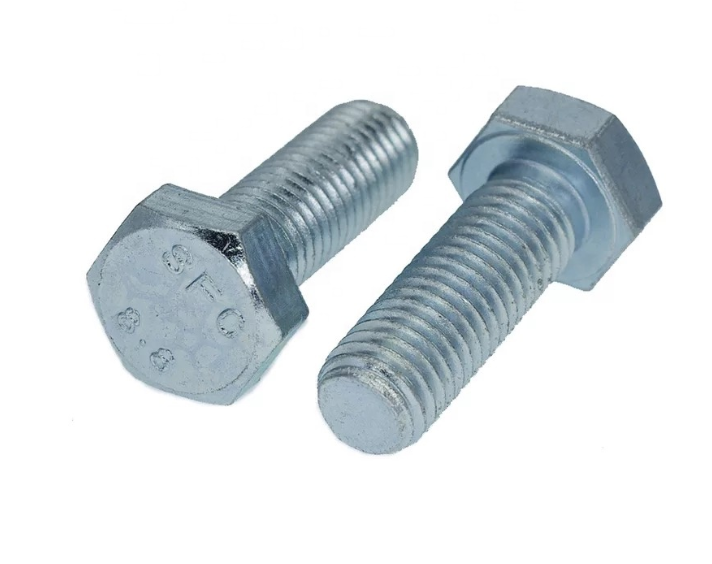 Grade 2 Zinc Plated Steel Hex Bolt