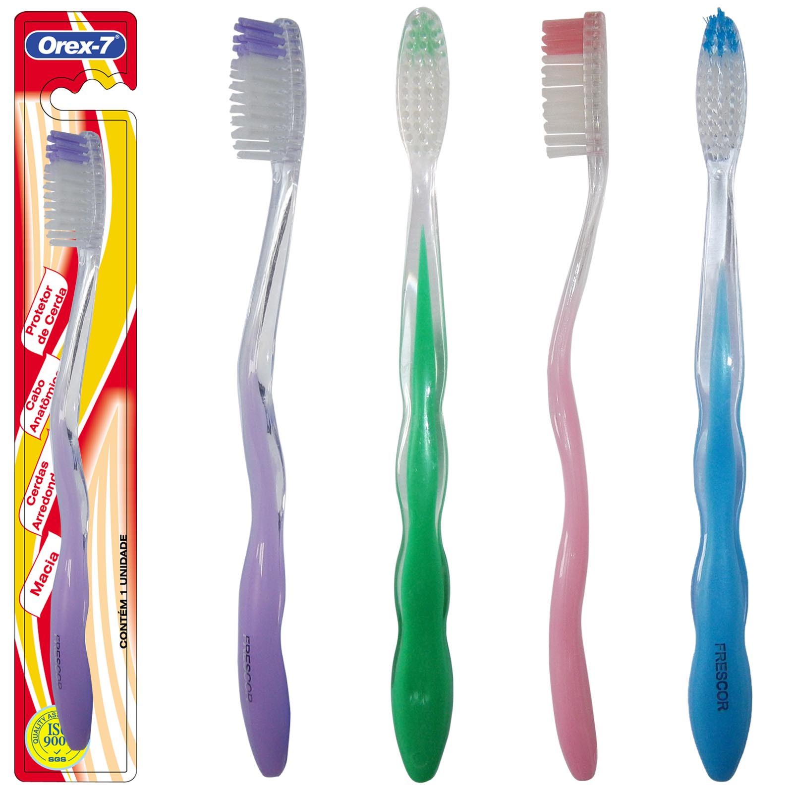 Transparent Nylon Adult Toothbrush