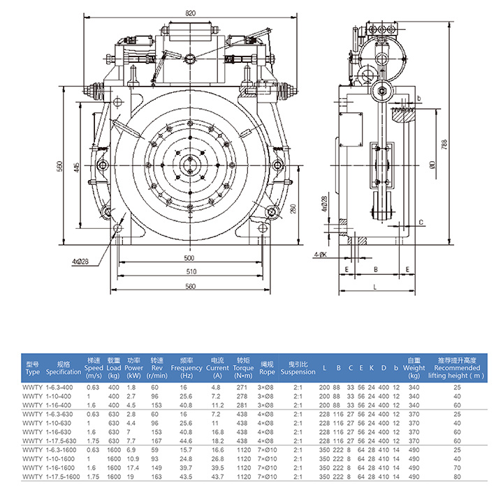 2018 Günstige Lift Traction Device Elevator Getriebelose Traktionsmaschine