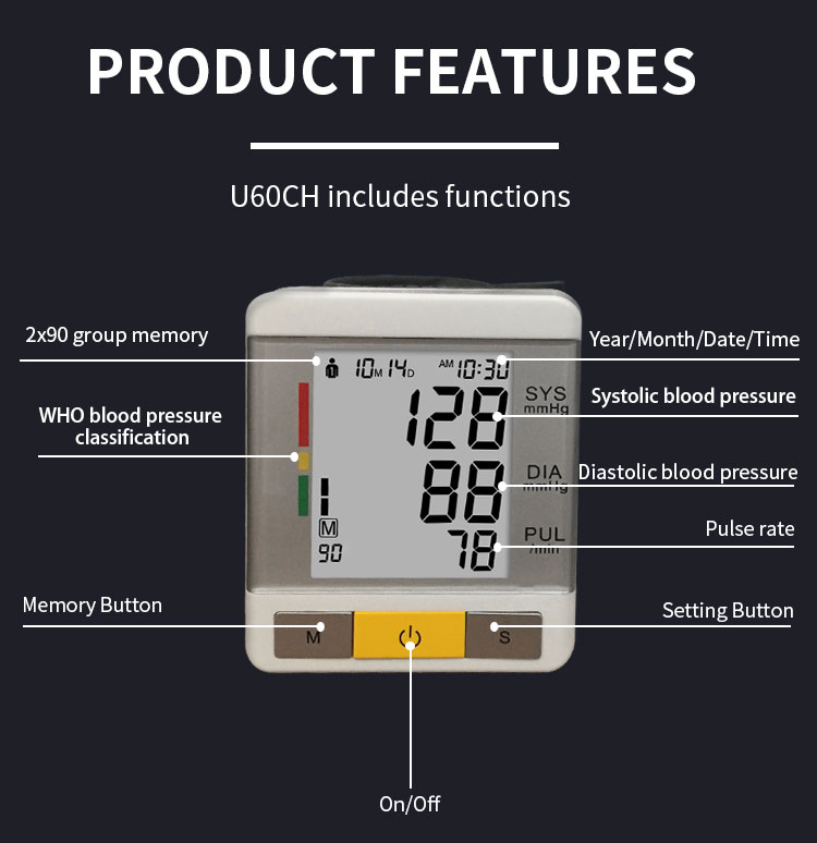 automatic wrist blood pressure monitor