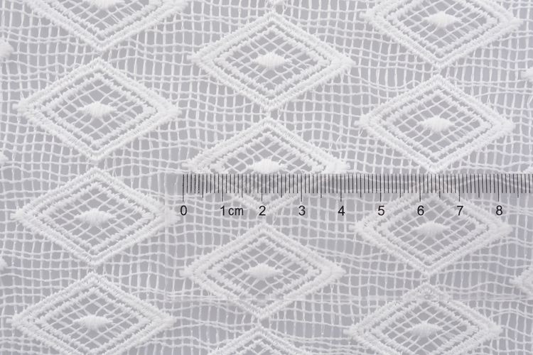 Eco friendly white lace fabric