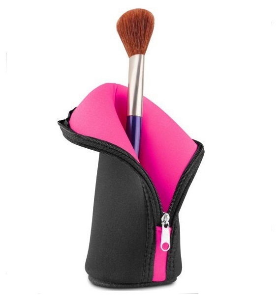 Neoprene padrão Zip Lápis capa caneta lápis Stand lápis jarra de lápis porta -lápis