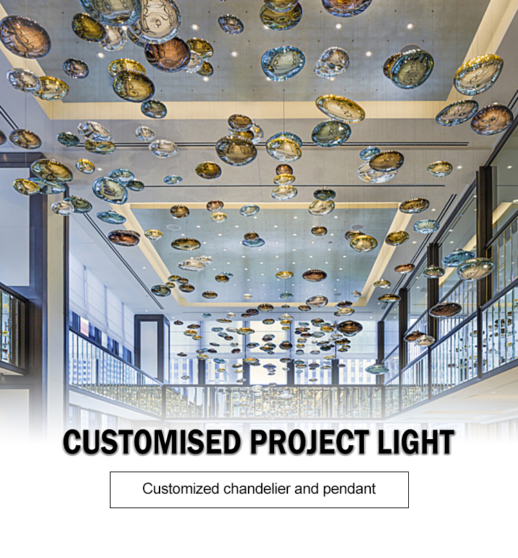 Large corridor chandelier for hotels