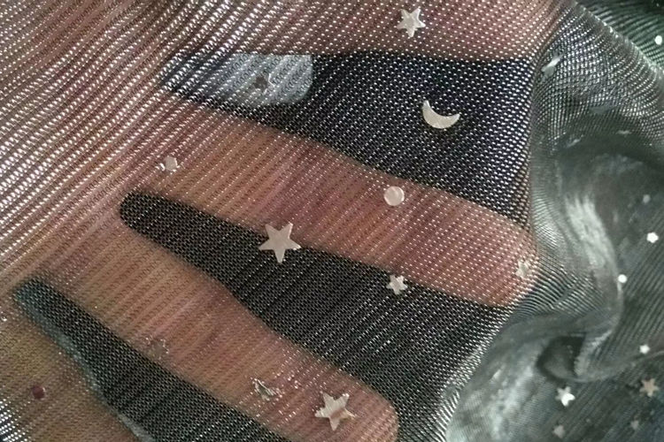 Moon Star Design Tulle Moonlight Sequin Chiffon Fabrics