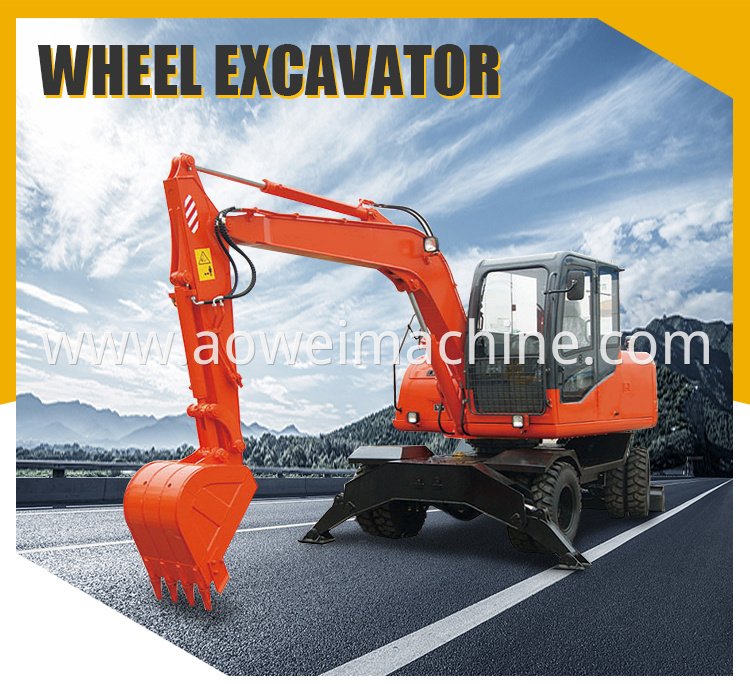 Small Wheel Excavator With Grapper bucket hammer China Manufacturers ...